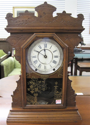 Appraisal: VICTORIAN WALNUT CASED KITCHEN CLOCK Seth Thomas Clock Co c