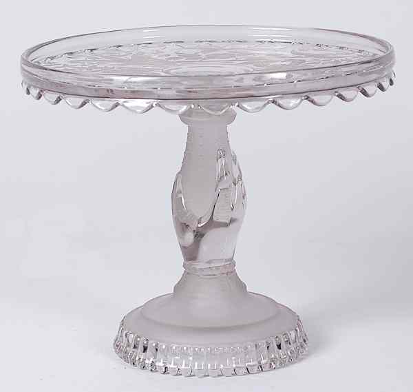 Appraisal: EAPG Pedestal Glass Cake Stand American late th century EAPG