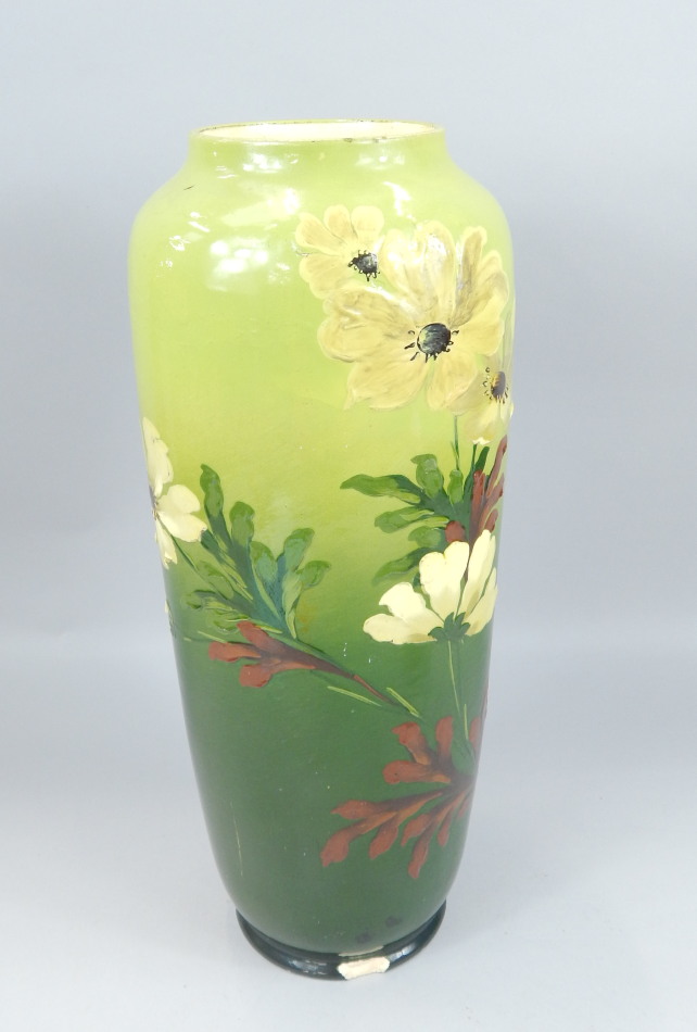 Appraisal: A Burmantoft pottery vase decorated in coloured slip with flowers