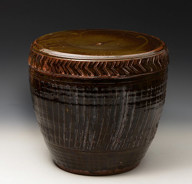 Appraisal: Svend Bayer Danish b at Wenford BridgeStool pot and cover