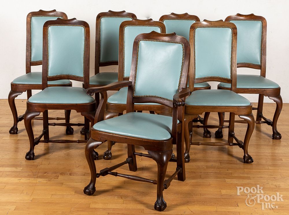 Appraisal: Set of eight Queen Anne style mahogany dining cha Set