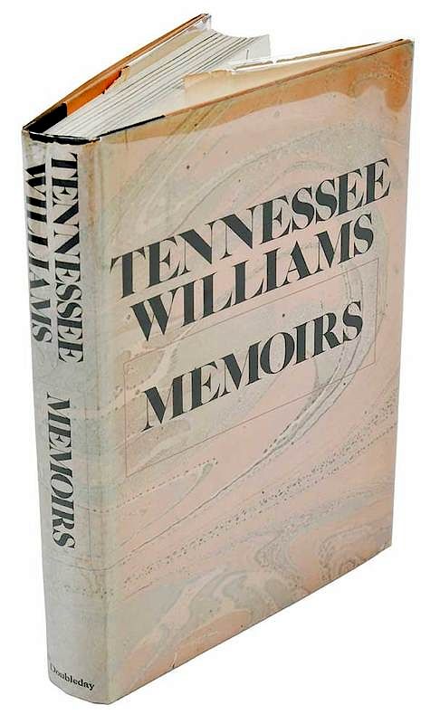 Appraisal: Memoirs by Tennessee Williams New York Doubleday Company hardcover with