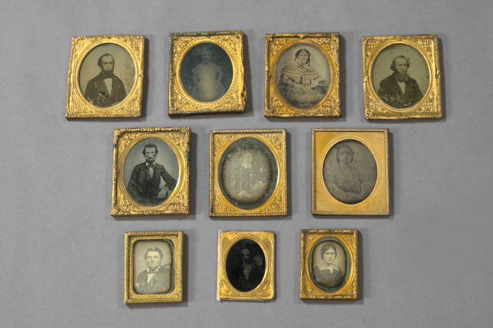 Appraisal: Interesting Collection of Ten Daguerreotypes third quarter th century comprised