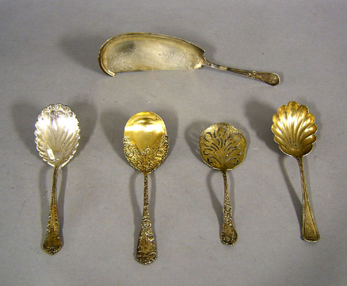 Appraisal: Group of American sterling silver serving utensils approx troy oz