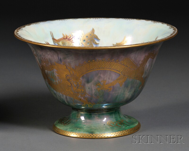 Appraisal: Wedgwood Dragon Lustre Antique Centerbowl England c Z with gilded