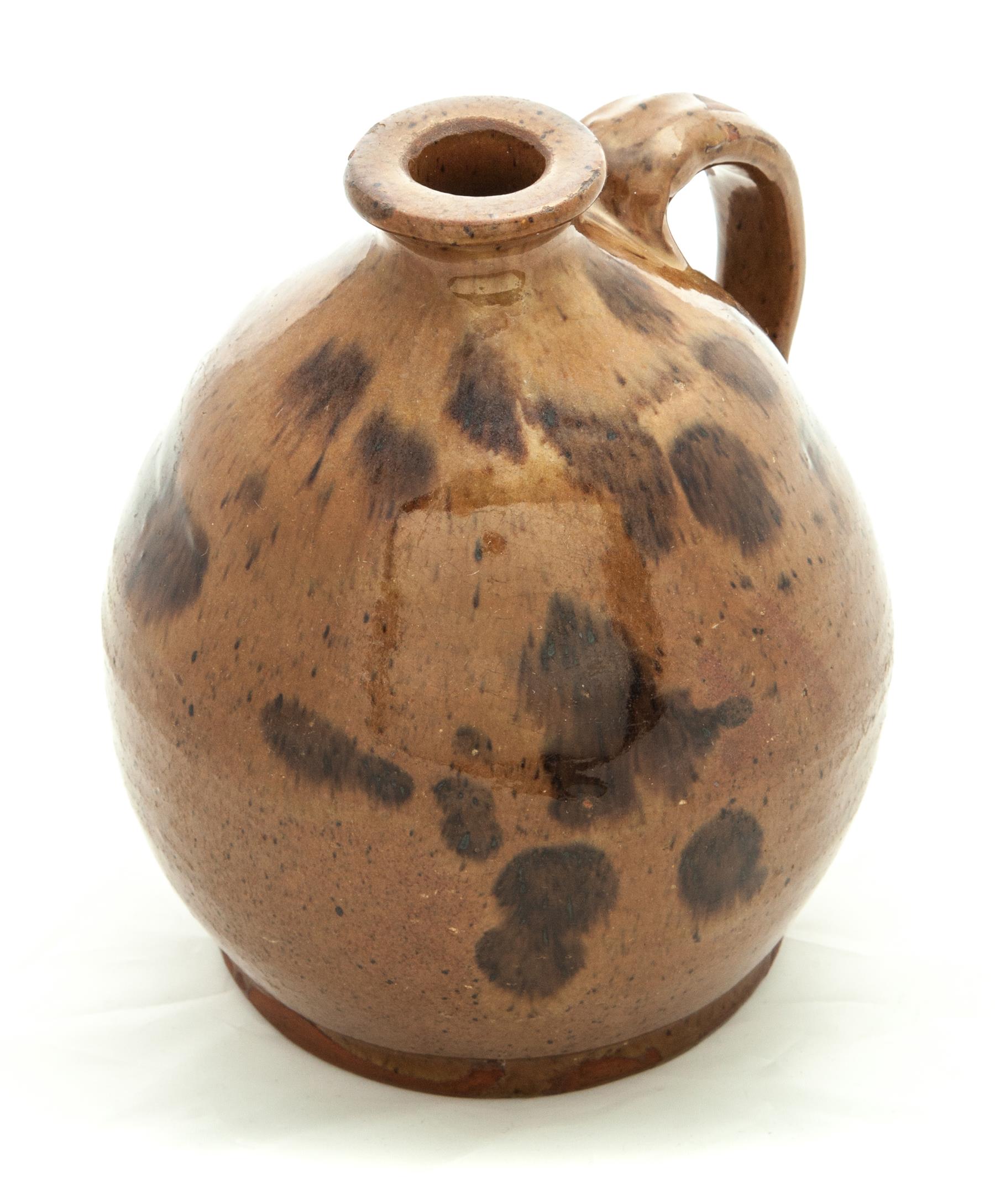 Appraisal: MAINE REDWARE JUG Attributed to John Corless Days Ferry Maine