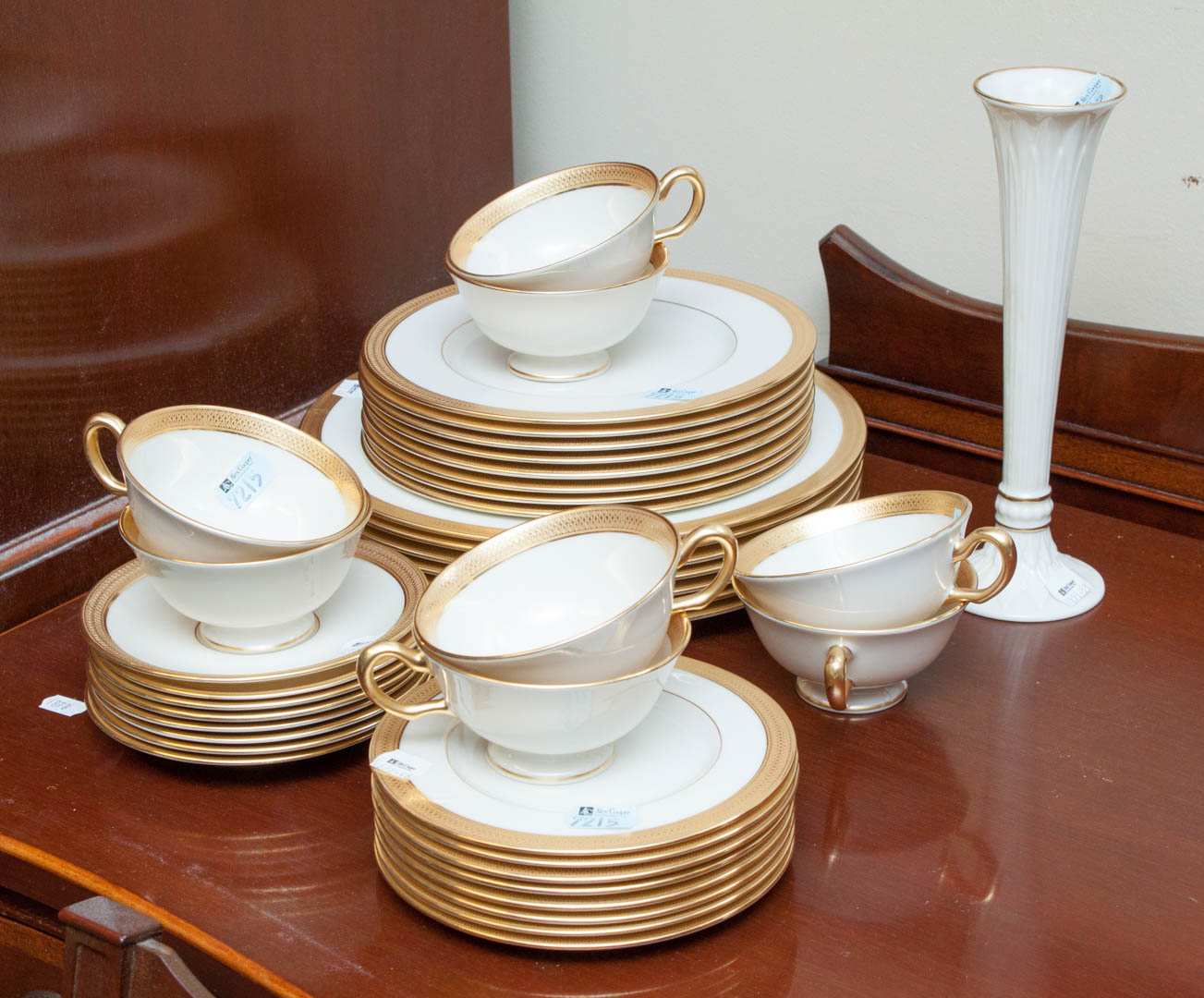 Appraisal: Partial Lenox dinner set and bud vase