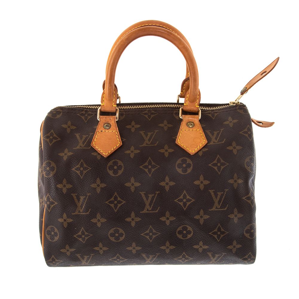 Appraisal: A Louis Vuitton Monogram Speedy A brown and tan Monogram