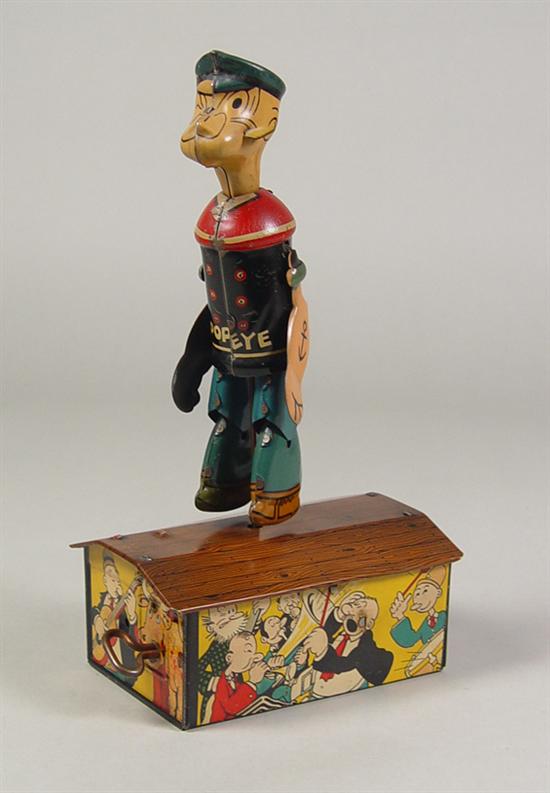 Appraisal: Marx Tin Popeye Dancing on Roof Wind-Up Toy Popeye jigger