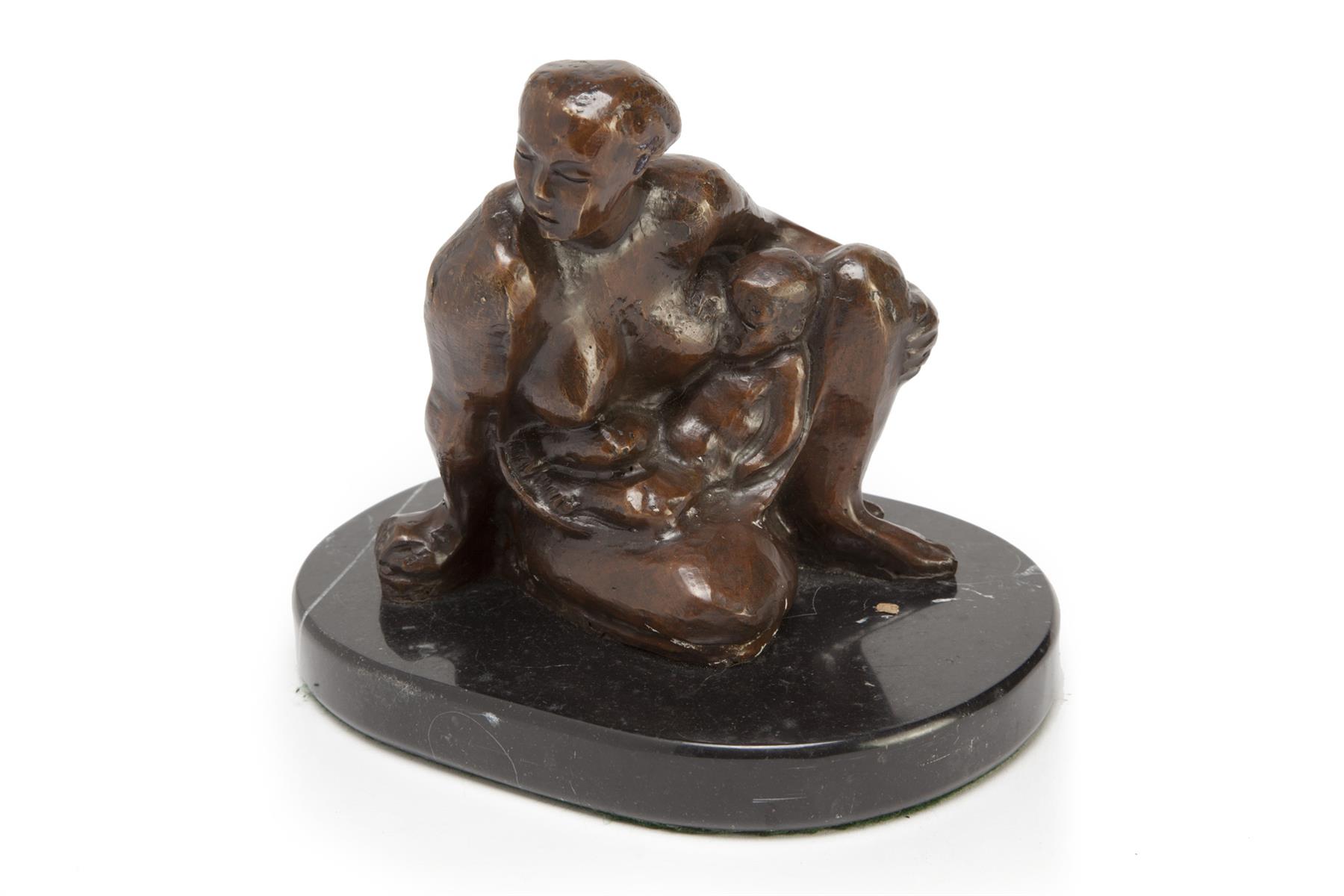 Appraisal: BRONZE MOTHER AND CHILD BY FRANCISCO ZUNIGA MEXICO - Signed