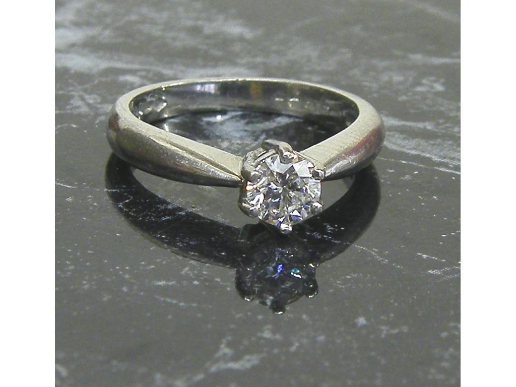 Appraisal: Platinum solitaire brilliant-cut diamond ring ct colour G H clarity