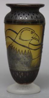 Appraisal: Stephen Hodder American th c Borzoi Vase Blown glass with