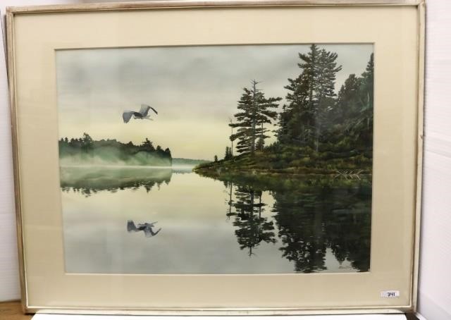 Appraisal: ALLEN BLAGDEN TH C U S FRAMED WATERCOLORTITLED POND WITH