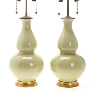 Appraisal: Pair Christopher Spitzmiller table lamps Pair Christopher Spitzmiller table lamps