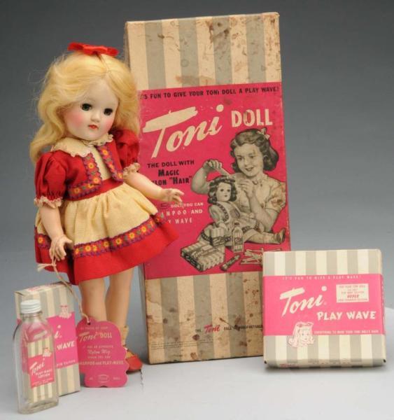 Appraisal: Ideal Hard Plastic Boxed Toni Description American Ca Fully marked