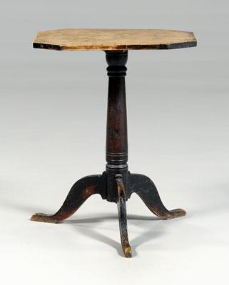 Appraisal: Georgia Federal candle stand birch throughout with original mulberry-colored varnished