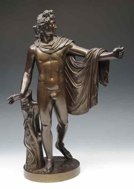 Appraisal: PIETRO CHIAPPARELLI TH CENTURY ITALIAN The Apollo Belvedere bronze inscribed