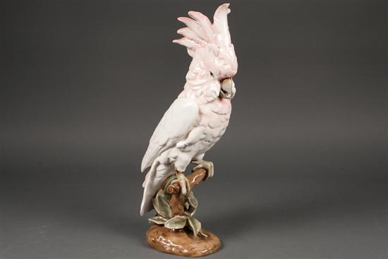 Appraisal: Royal Dux porcelain figure of a cockatoo seated on branch