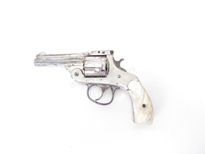 Appraisal: Harrington Richardson st Model Hand Ejector Pistol-Nickel plated round ribbed