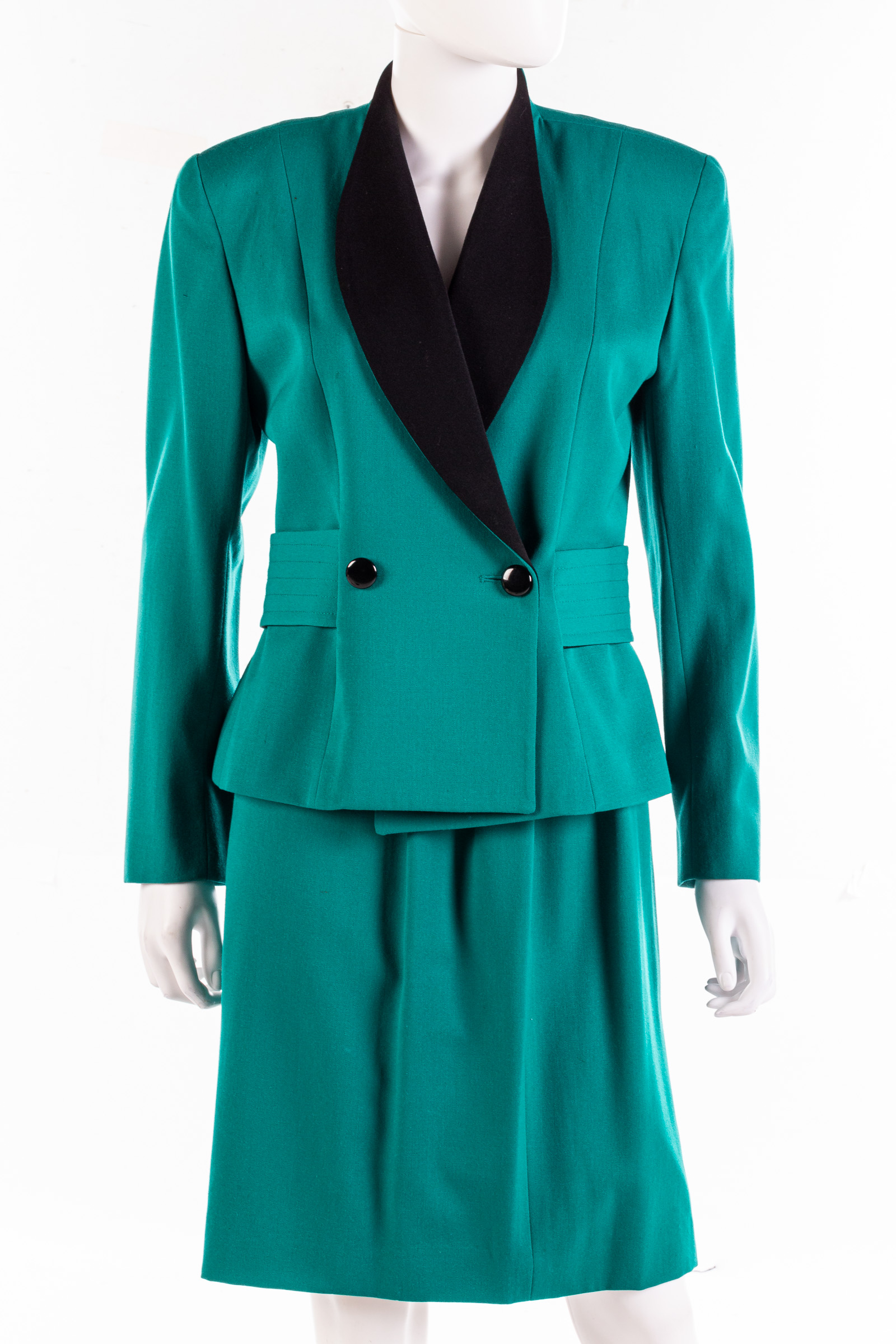 Appraisal: CHRISTIAN DIOR TEAL GREEN WOOL SUIT size