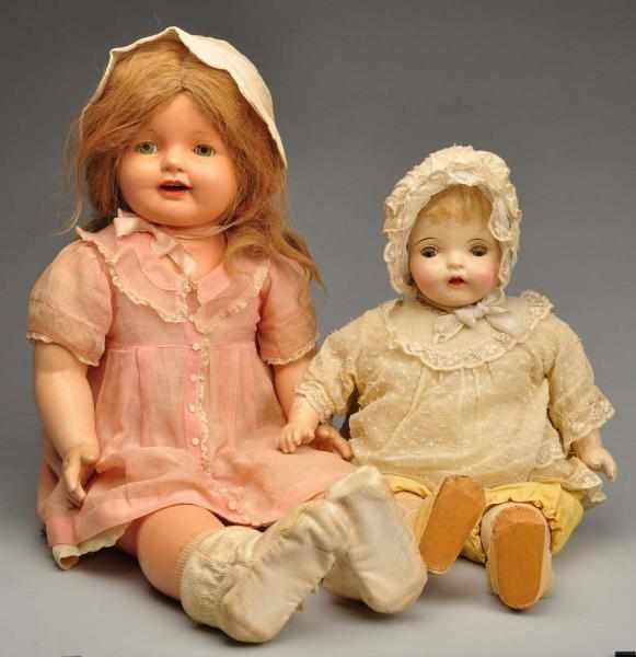 Appraisal: Lot of American Composition Mama Dolls Description Early unmarked shoulder