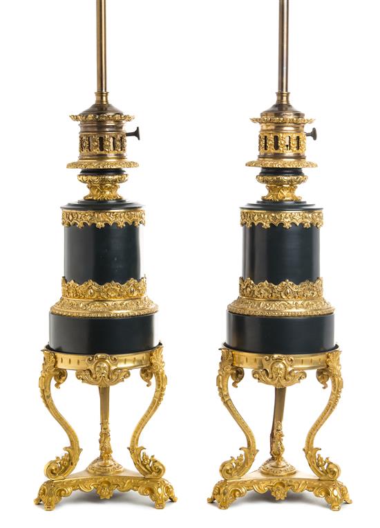 Appraisal: Sale Lot A Pair of Neoclassical Gilt and Patinated Bronze