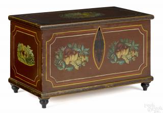 Appraisal: Joseph Lehn Lancaster Pennsylvania - painted pine miniature blanket chest