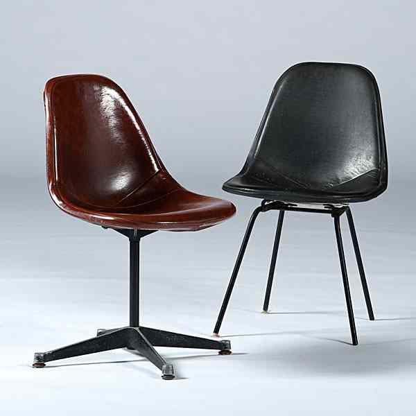 Appraisal: Herman Miller Chairs Two Herman Miller side chairs designed by