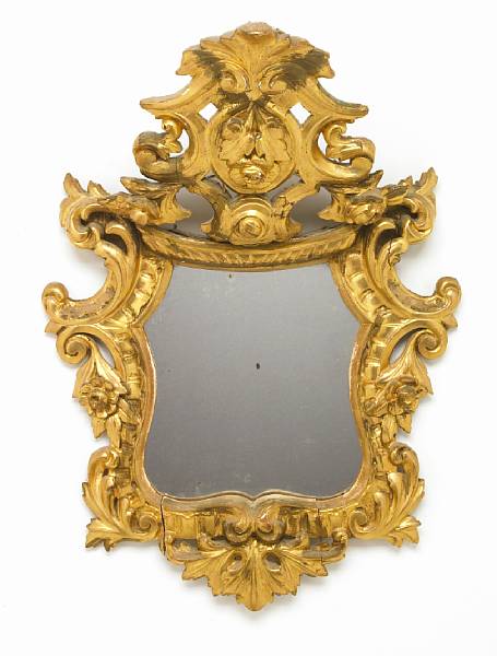 Appraisal: An Italian Rococo style giltwood mirror fourth quarter th century