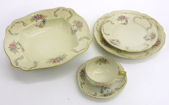 Appraisal: GERMAN ROSENTHAL FINE CHINA SET pieces in the Sanssouci pattern