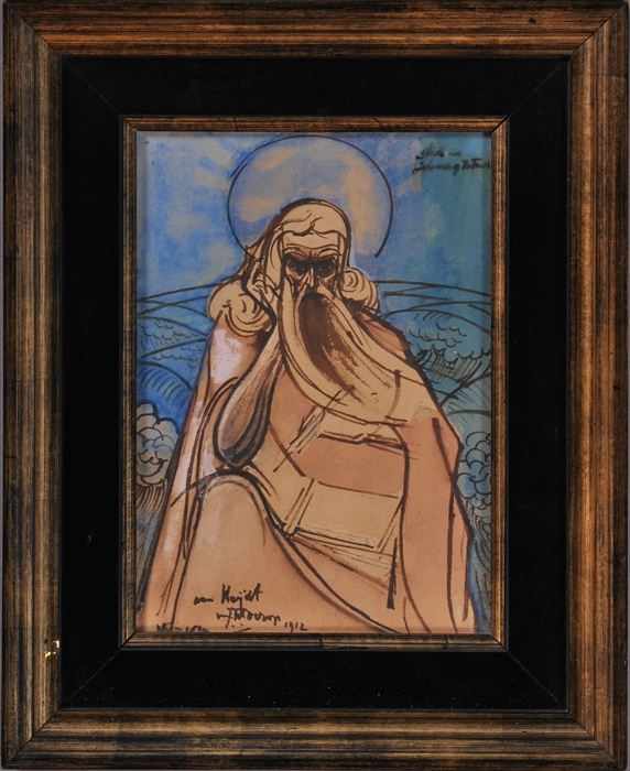 Appraisal: JAN TOOROP - ST JOHN OF PATMOSWatercolor on paper x