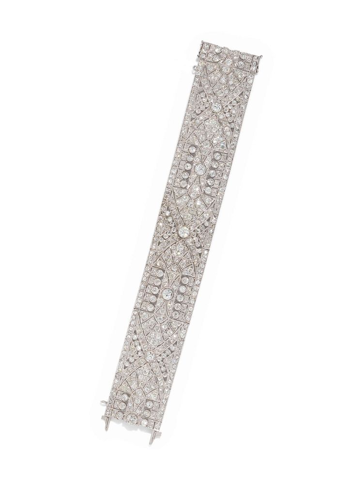 Appraisal: ART DECO DIAMOND BRACELET ART DECO DIAMOND BRACELET Containing numerous