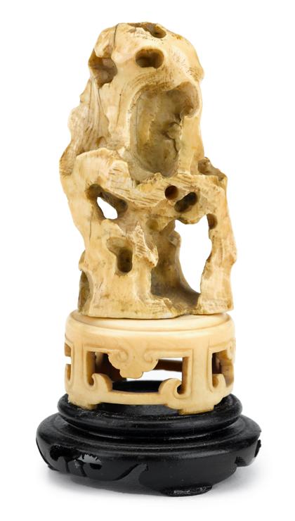 Appraisal: Fine Chinese carved elephant ivory model of a scholar's rock