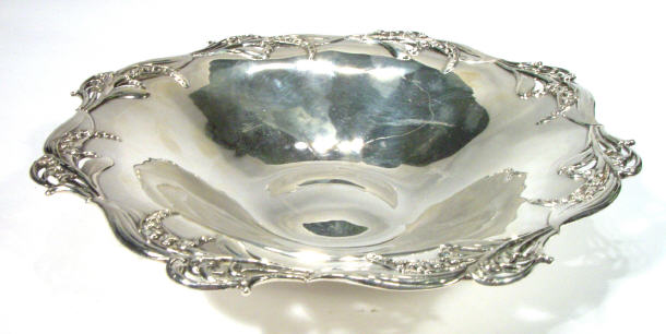 Appraisal: Tiffany sterling silver Art Nouveau style dish with a pierced