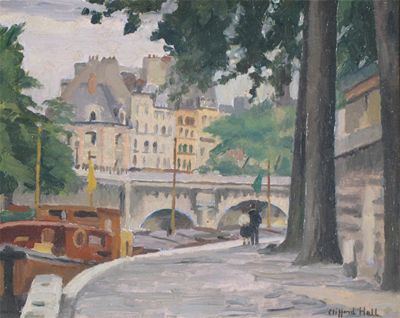 Appraisal: Clifford Hall - Le Pont Neuf Paris Signed also dated