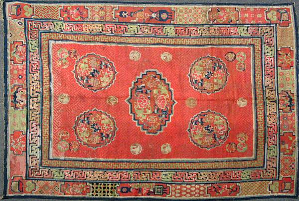 Appraisal: A Chinese rug size approximately ft in x ft in