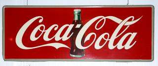 Appraisal: Coke tin sign fine condition with a few dents and