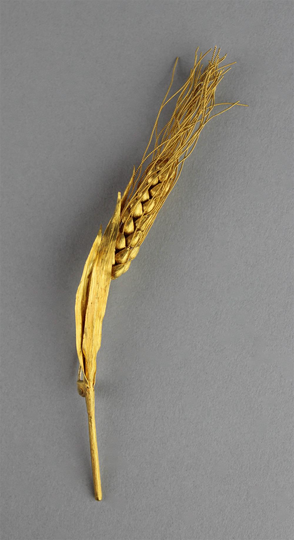 Appraisal: K GOLD WHEAT PIN GRAMS the stylized wheat pin is