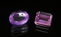 Appraisal: A Pair of Amethyst Gemstones An attractive pair of unset