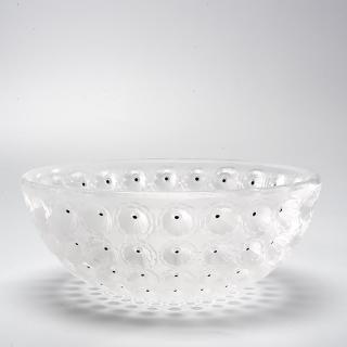 Appraisal: Lalique frosted glass Nemours bowl Lalique frosted glass Nemours bowl