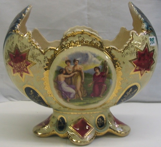 Appraisal: A ROYAL VIENNA PORCELAIN CENTERPIECE BOWL having center cartouche of