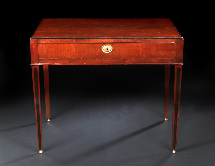 Appraisal: Continental Mahogany Side Table late th century the rectangular top