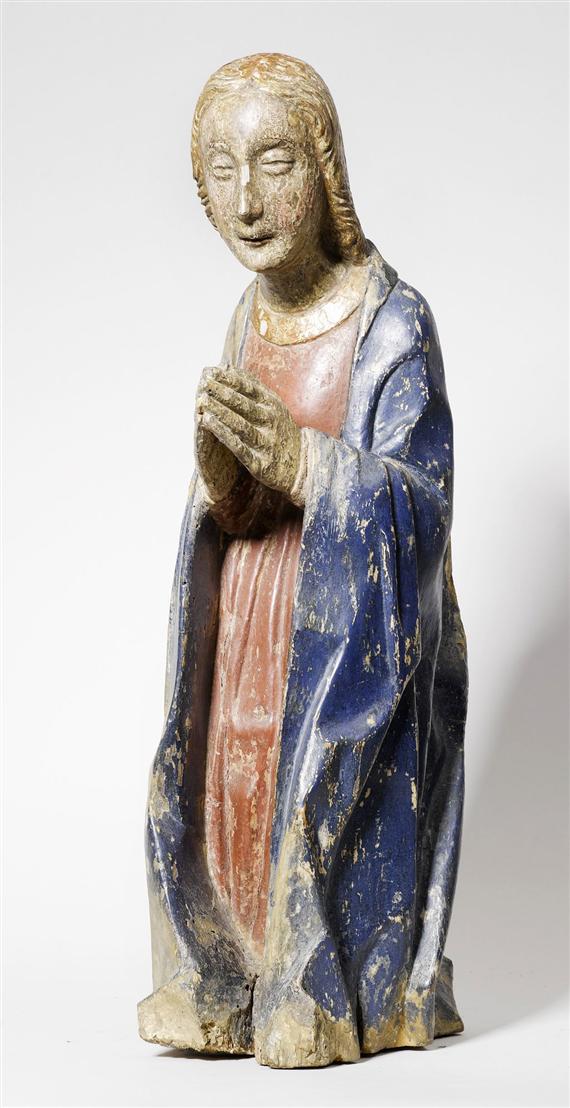 Appraisal: KNEELING MARY late Gothic Italy th century Carved and painted