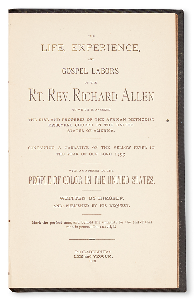 Appraisal: RELIGION ALLEN RICHARD Life Experience and Gospel Labors of the