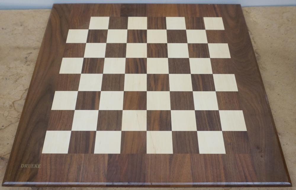 Appraisal: Drueke Walnut and Birch Chessboard x in x cm