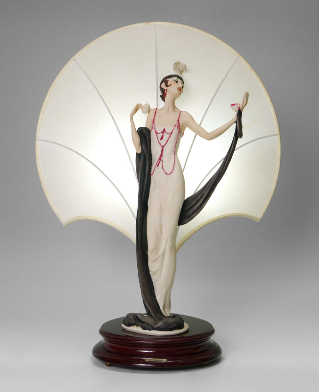 Appraisal: GIUSEPPE ARMANI FIGURAL LOVELY LADY TABLE LAMP ''LADY WITH COMPACT