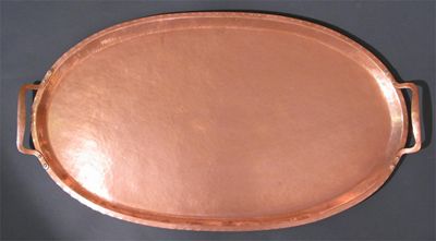 Appraisal: A large Cotswold hammered copper tray possibly Gordon Russell's Lygon