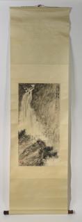 Appraisal: Chinese ink and watercolor hanging scroll Chinese hanging scroll ink