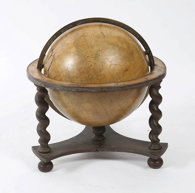 Appraisal: A TH CENTURY FRENCH TERRESTRIAL TABLE GLOBE by Girard et