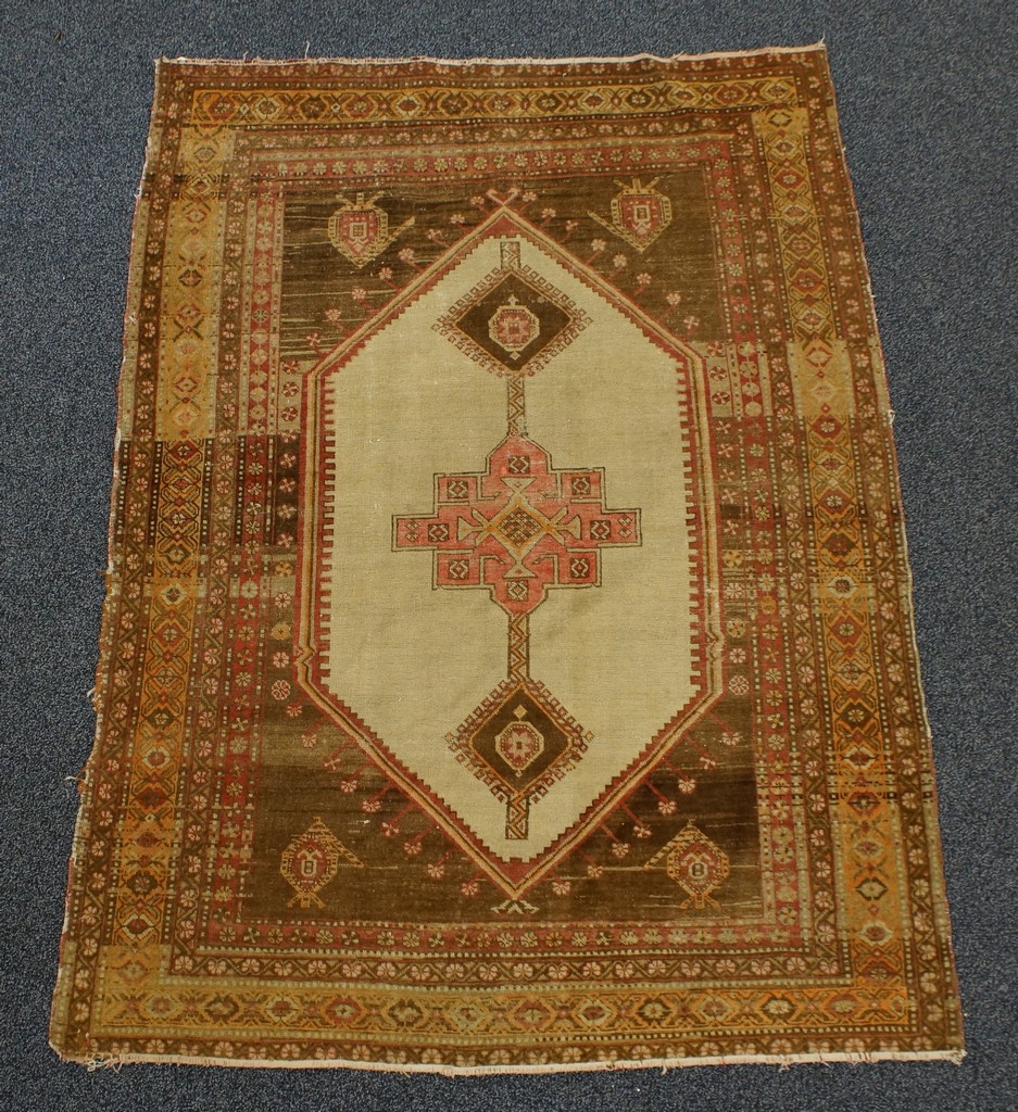 Appraisal: x Turkish throw rug